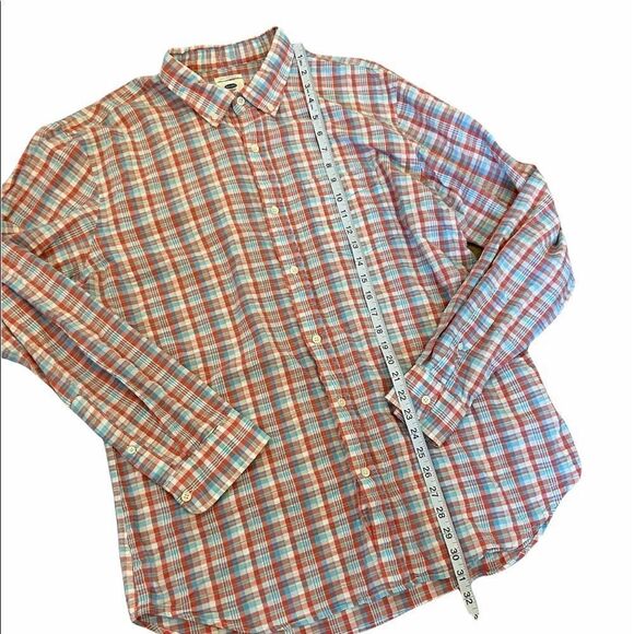 MENS OLD NAVY Plaid Slim Fit Casual Collared Shirt - Picture 7 of 8